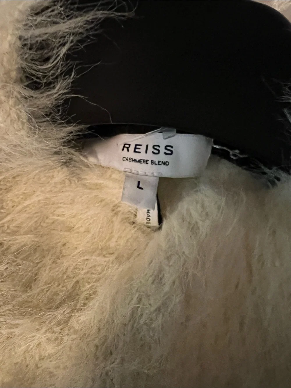 NWT REISS PAOLA NEUTRAL HUE TEXTURED WOOL/CASHMERE JUMPER SWEATER SIZE L - Picture 5 of 14